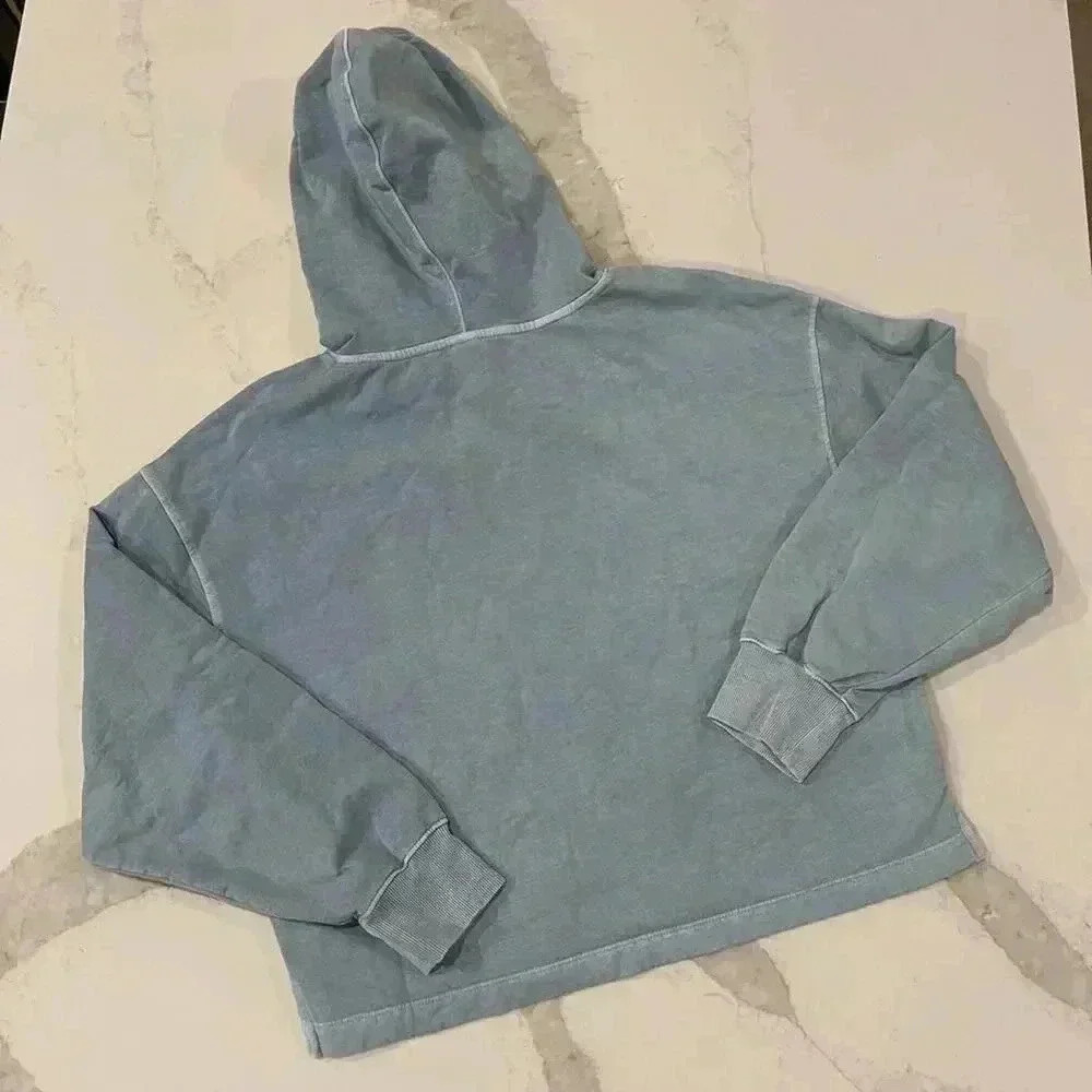 Old Navy Cozycore Long Sleeve Hoodie Sweatshirt Women's Medium Vintage Blue Wash - Picture 7 of 7